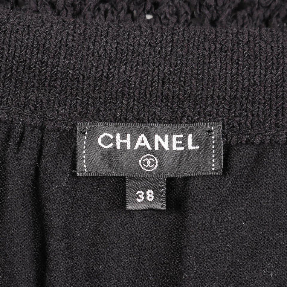 Chanel Camellia Cotton Nylon Skirt