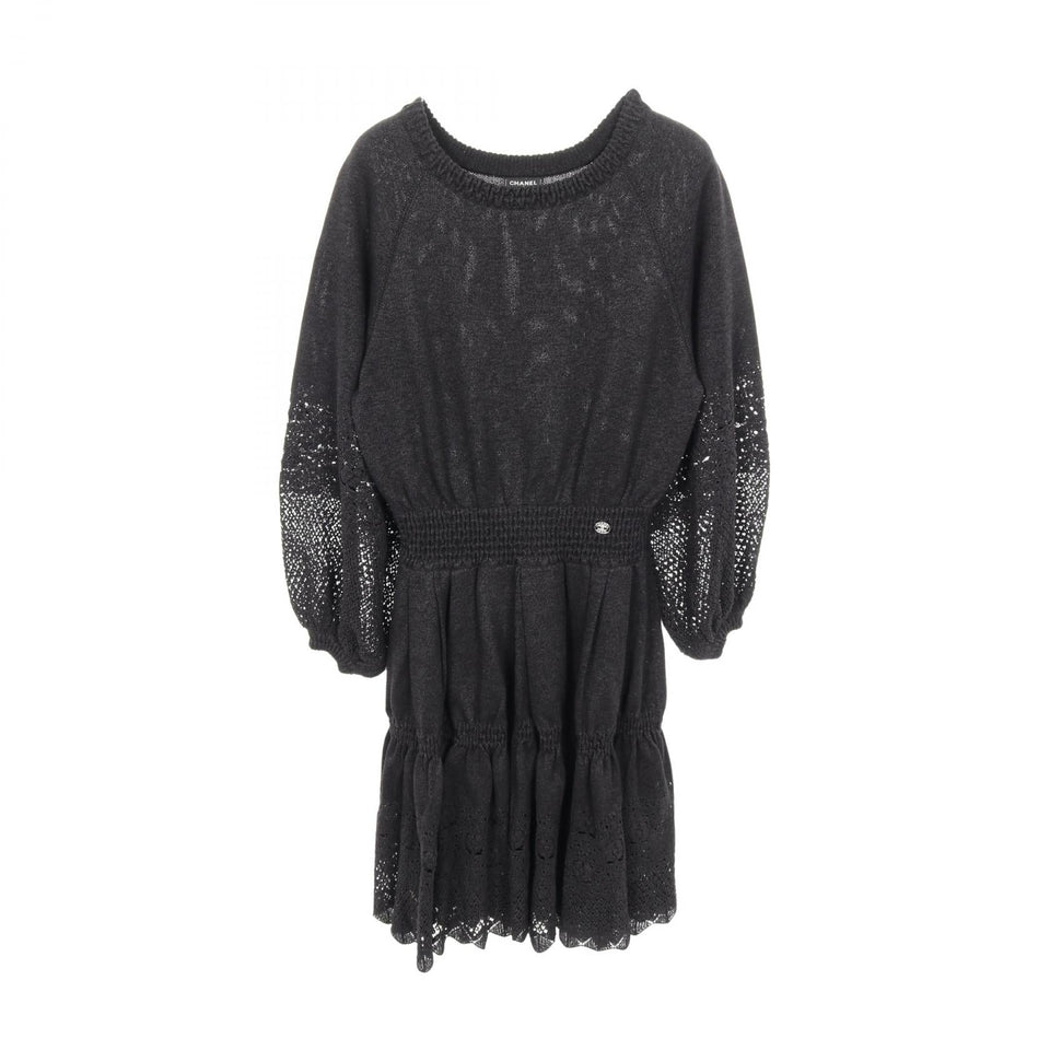 Chanel Coco Mark Button Viscose Dress