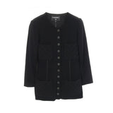 Chanel Coco Mark Button Viscose Collarless Jacket