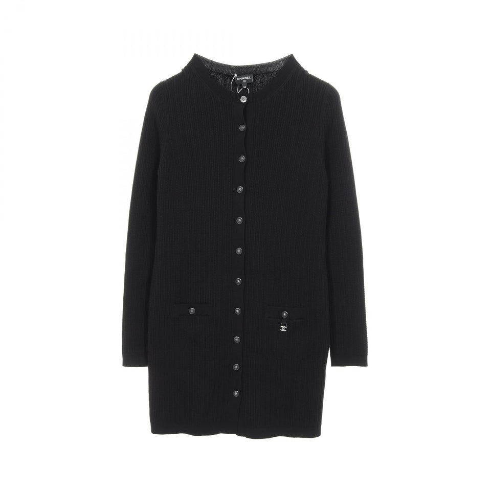 Chanel Coco Mark Lion Button Cotton igan
