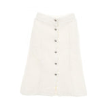 Chanel Coco Mark Button Wool Blend Skirt