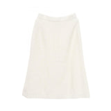 Chanel Coco Mark Button Wool Blend Skirt