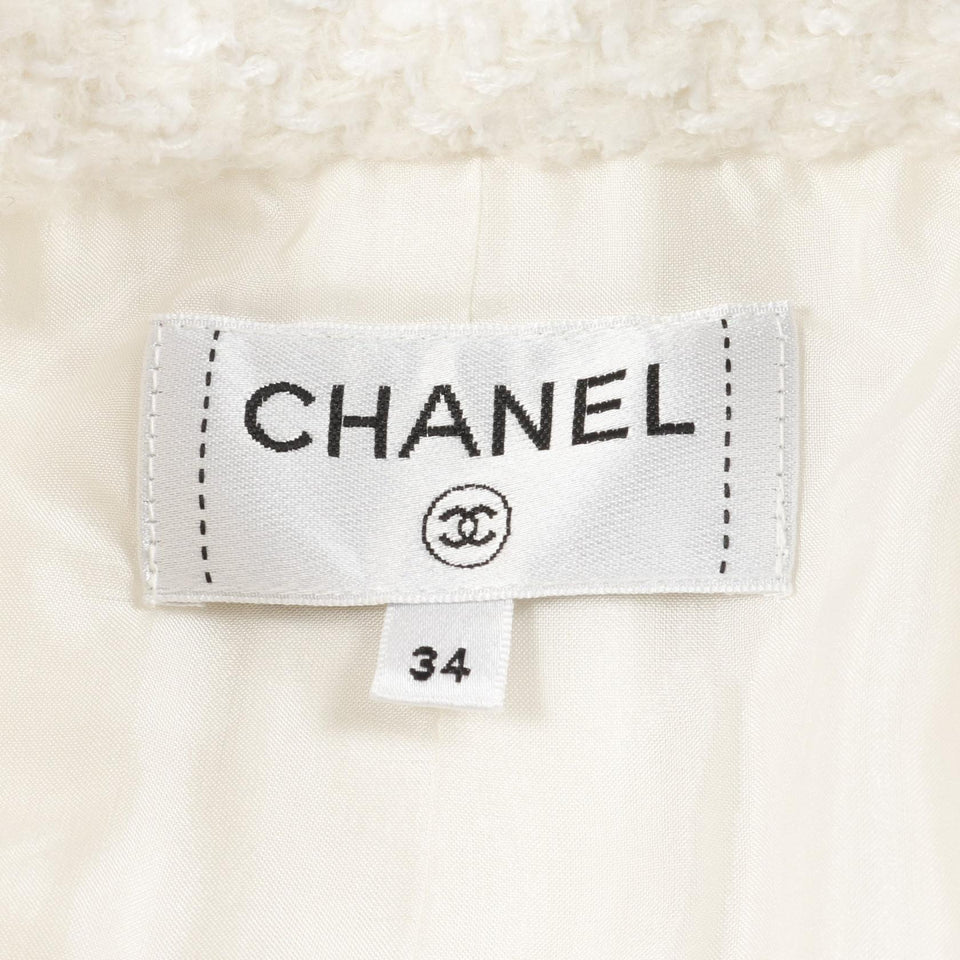 Chanel Coco Mark Button Wool Blend Skirt