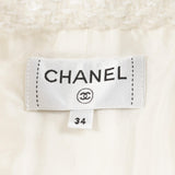 Chanel Coco Mark Button Wool Blend Skirt
