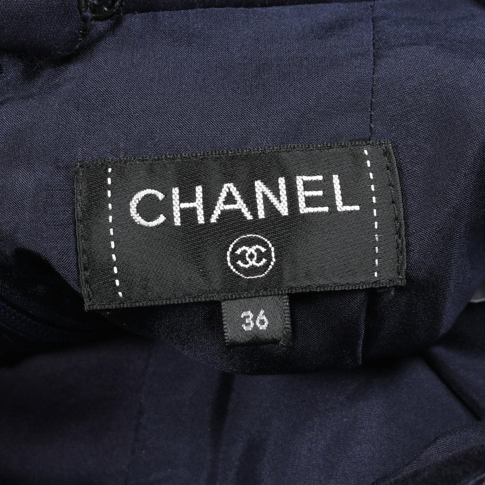 Chanel Gripoix Button Wool Viscose Skirt