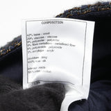 Chanel Gripoix Button Wool Viscose Skirt