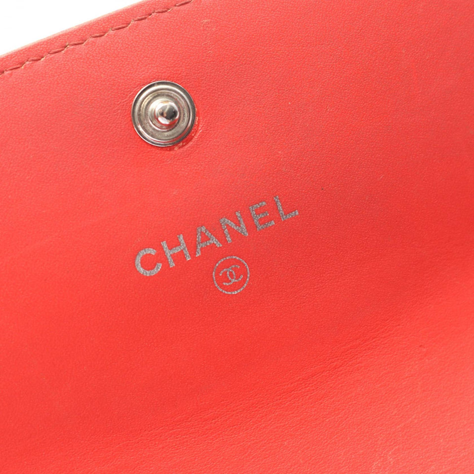 Chanel Coco Mark Grained Calfskin Long Wallet