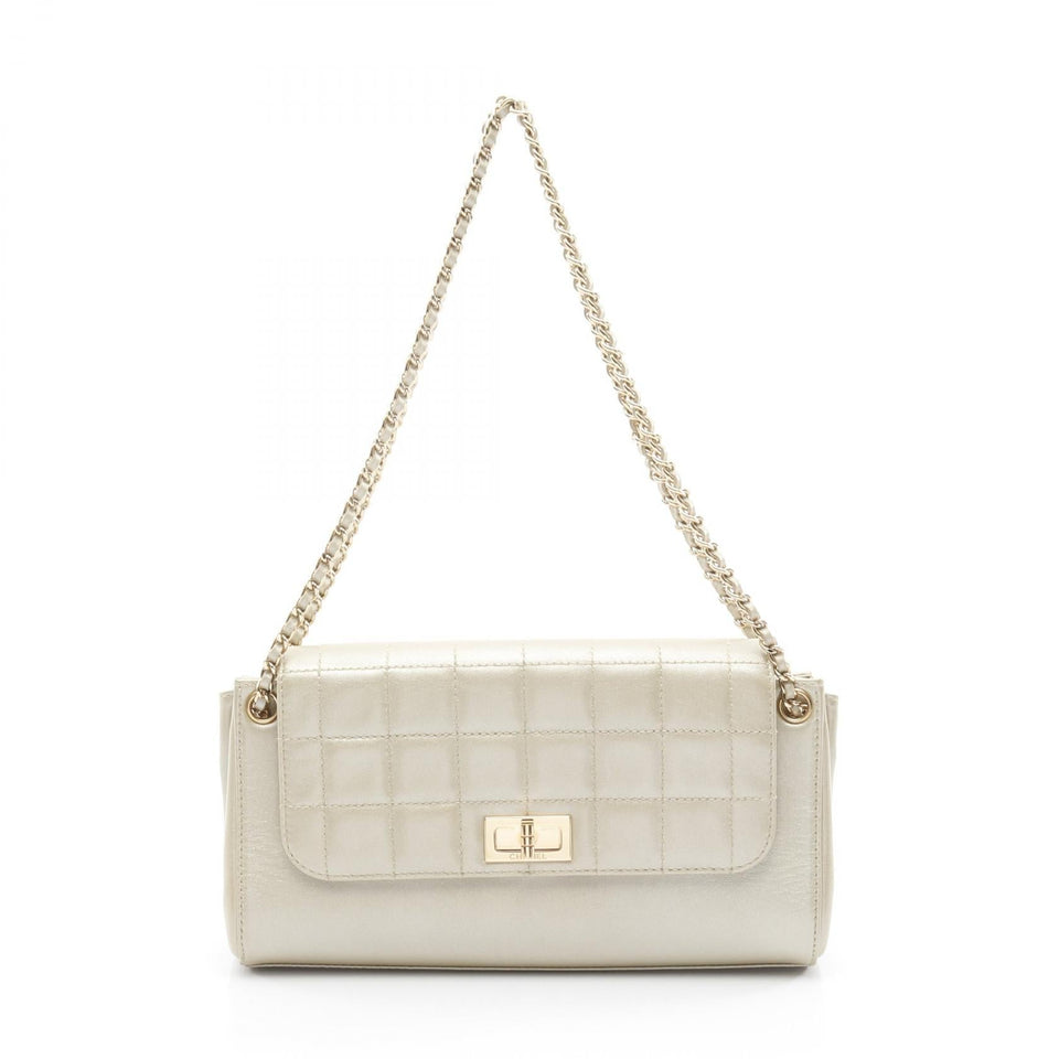 Chanel 2.55 Choco Bar Lambskin Shoulder Bag