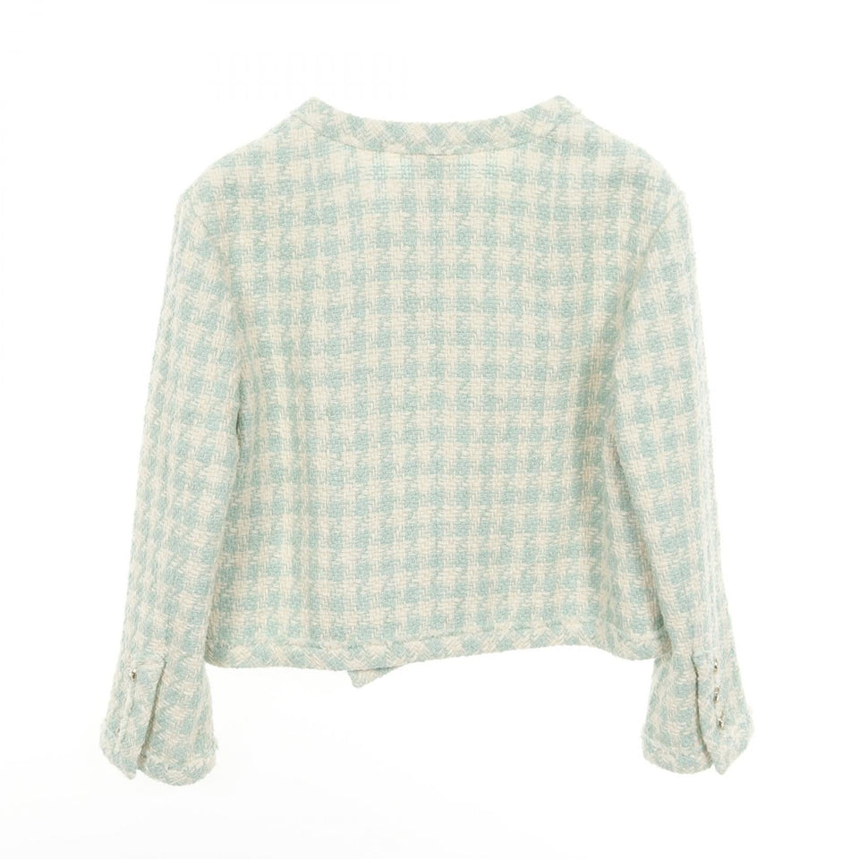 Chanel Coco Mark Bijou Button Tweed Cotton Outerwear