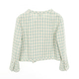 Chanel Coco Mark Bijou Button Tweed Cotton Outerwear