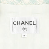 Chanel Coco Mark Bijou Button Tweed Cotton Outerwear
