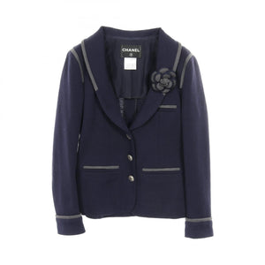 Chanel Coco Mark Button Wool Tailored Jacket