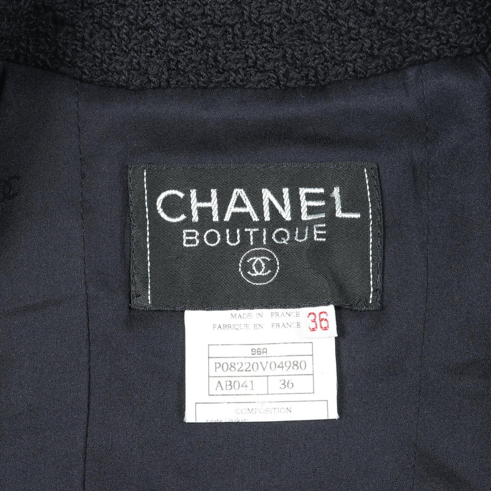 Chanel Coco Mark Button Wool Outerwear