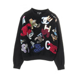 Chanel Coco Mark Tweed Cotton Sweatshirt