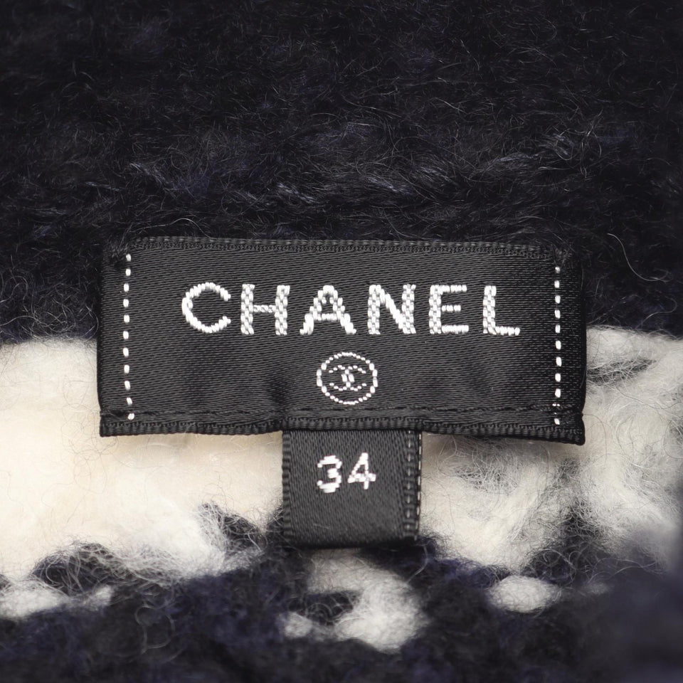 Chanel Coco Mark Button Cashmere Wool Knitwear