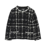 Chanel Coco Mark Button Wool Silk Blouse