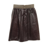 Chanel Coco Mark Button Lambskin Skirt