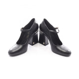 Chanel Coco Mark Leather Pearl Pumps