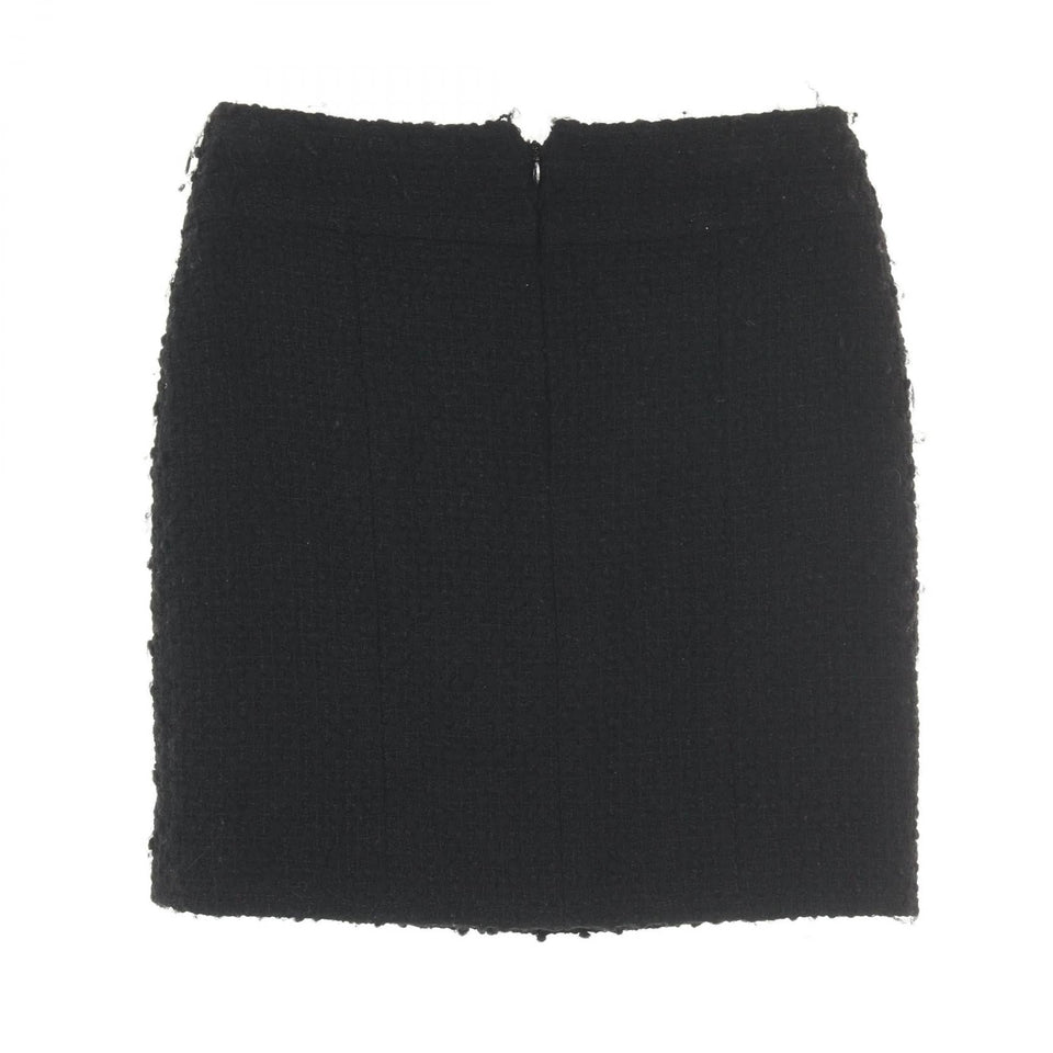 Chanel Coco Mark Button Tweed Wool Skirt