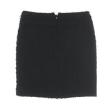 Chanel Coco Mark Button Tweed Wool Skirt