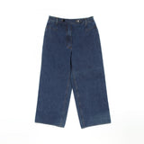 Chanel Coco Mark Button Cotton Denim Pants