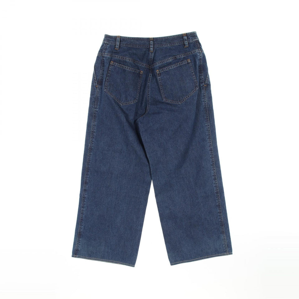 Chanel Coco Mark Button Cotton Denim Pants