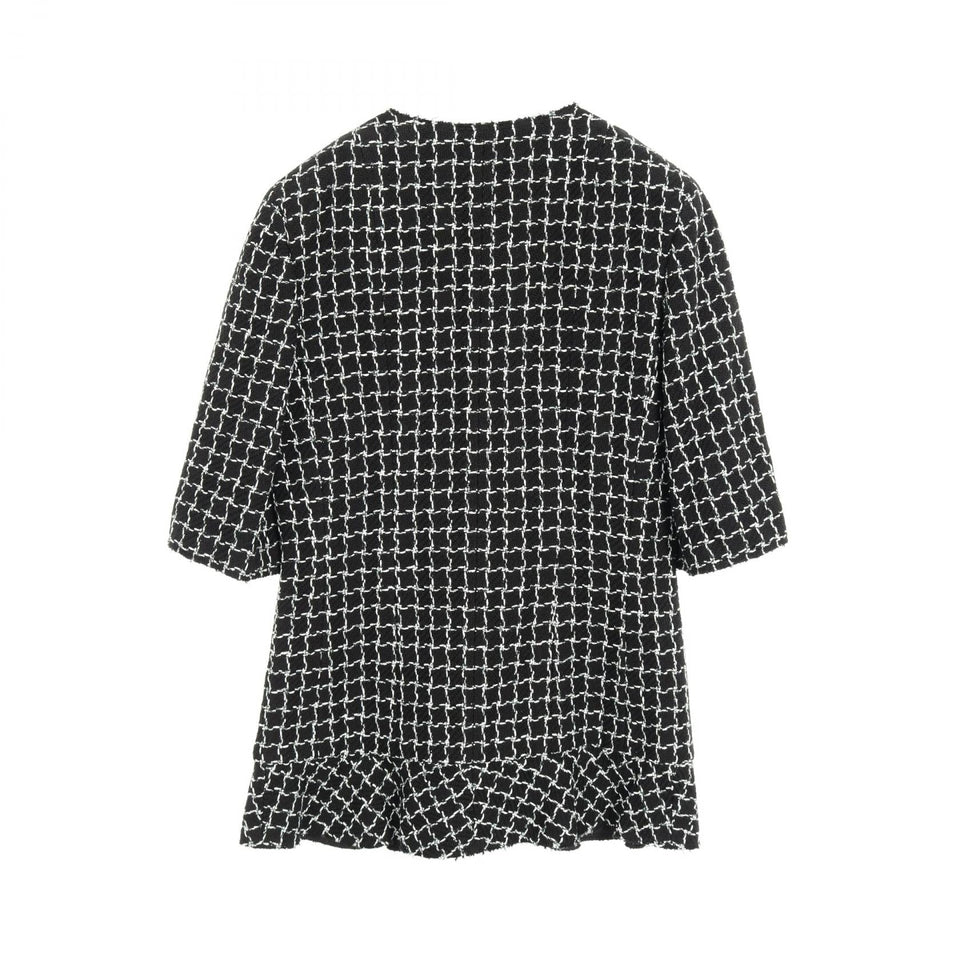 Chanel Gripoix Button Tweed Wool Cotton Jacket