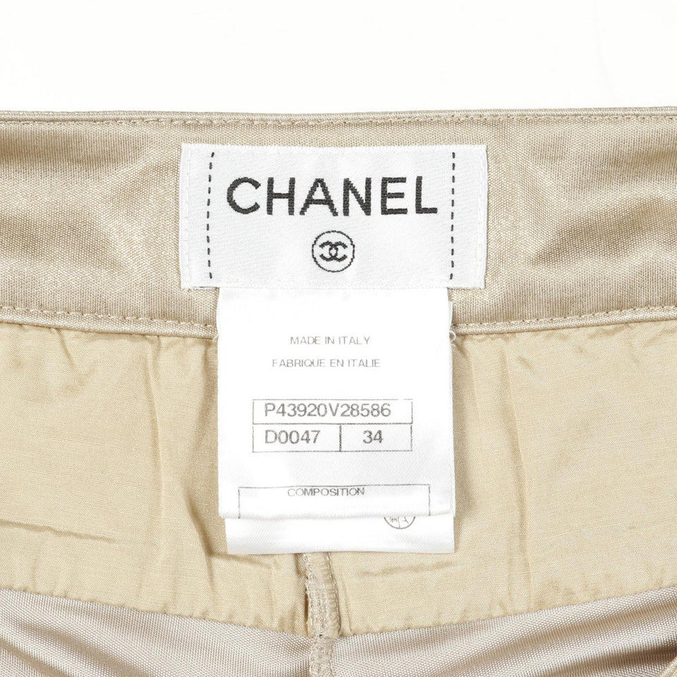 Chanel Coco Mark Button Polyester Pants