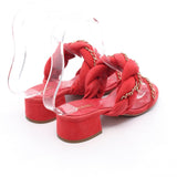 Chanel Matelasse Coco Mark Suede Sandals