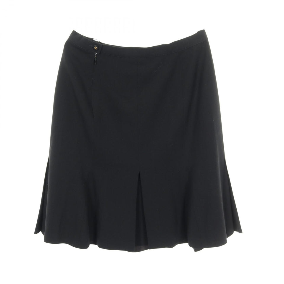 Chanel Coco Mark Button Wool Skirt