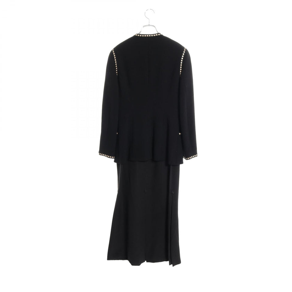 Chanel Camelia Button Wool Silk Suit