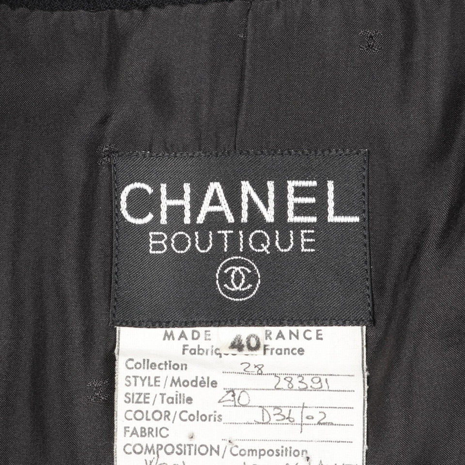 Chanel Camelia Button Wool Silk Suit