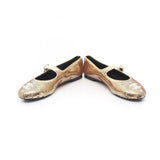 Chanel Coco Mark Leather Sequin Mary Jane Shoes