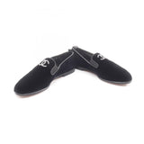 Chanel Coco Mark Fabric Slip-on Shoes