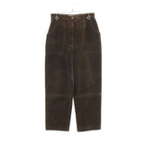 Chanel Coco Mark Button Corduroy Cotton Wool Pants
