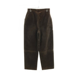 Chanel Coco Mark Button Corduroy Cotton Wool Pants