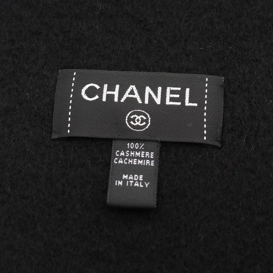 Chanel Coco Mark Camellia Cashmere Scarf