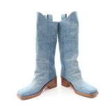 Chanel Coco Mark Denim Boots