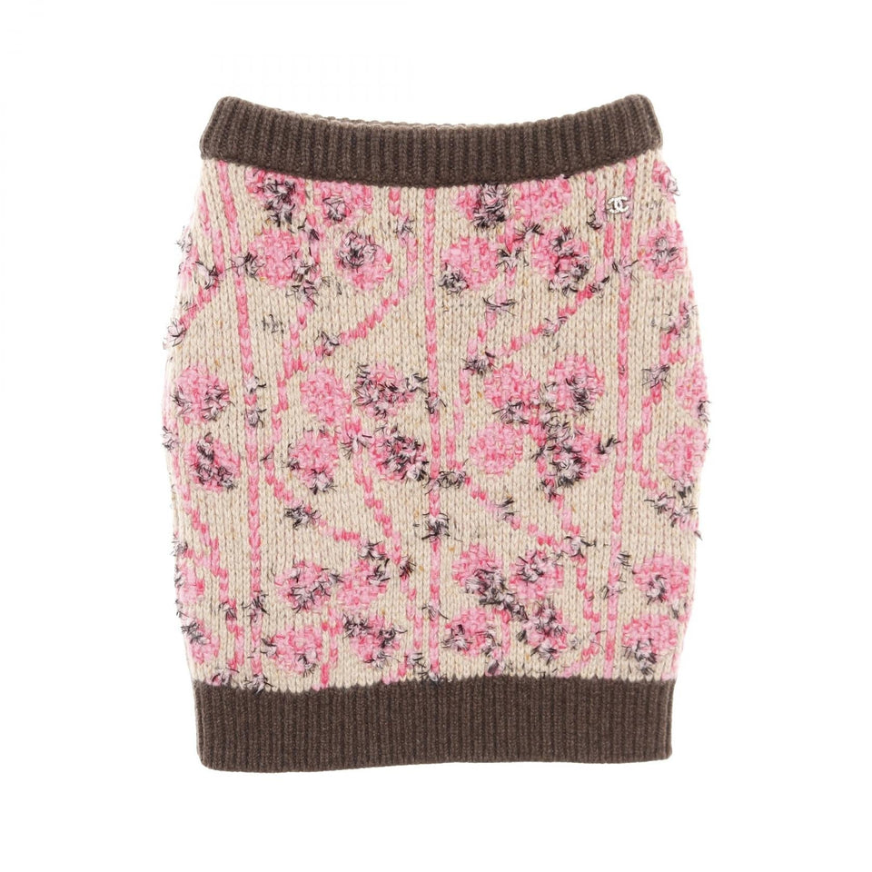 Chanel Coco Mark Cashmere Wool Skirt