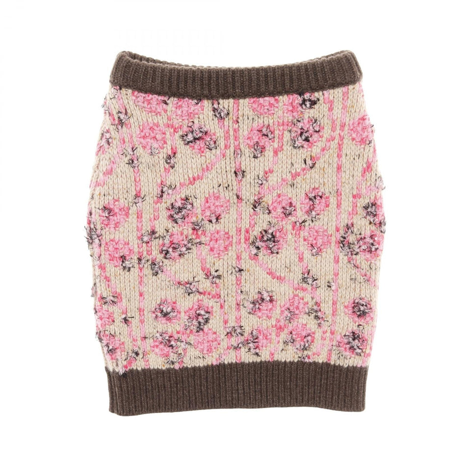 Chanel Coco Mark Cashmere Wool Skirt