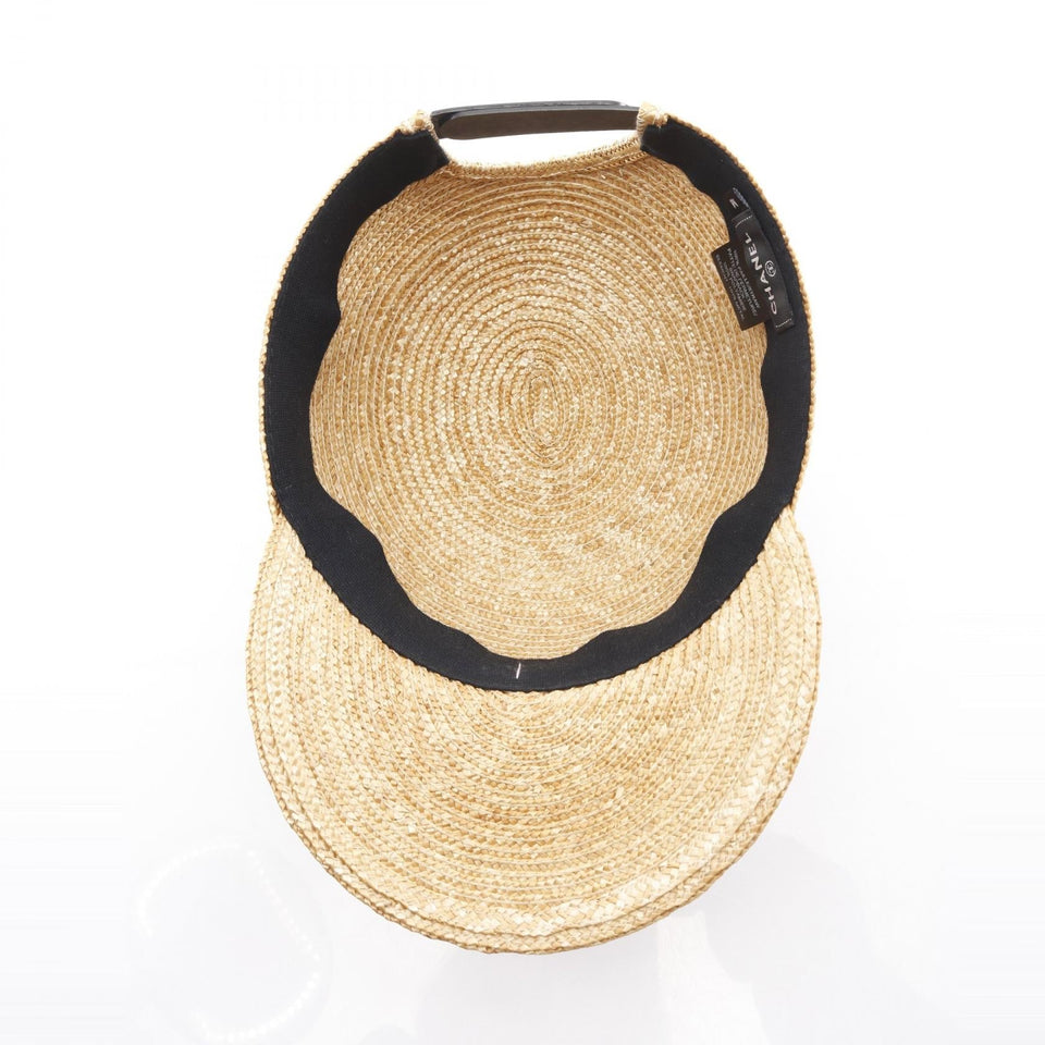 Chanel Coco Mark Straw Cap