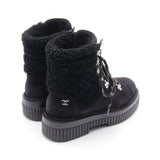 Chanel Matelasse Suede Boa Boots