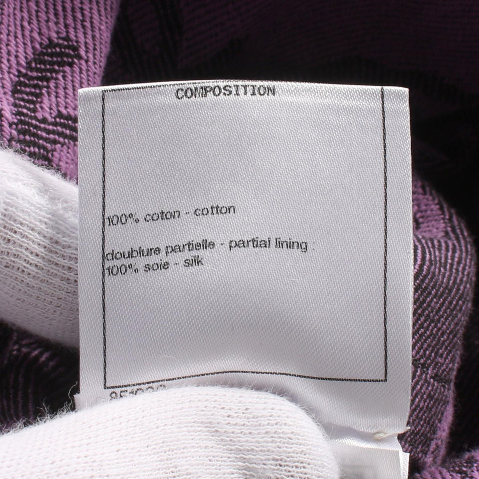 Chanel Coco Mark Cotton Collarless Jacket