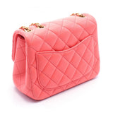 Chanel Mini Matelassé Camellia Leather Shoulder Bag