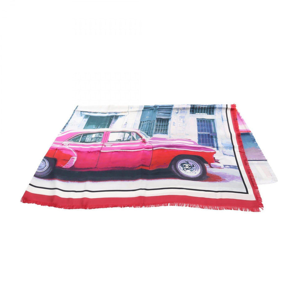 Chanel Coco Mark Logo Silk Scarf