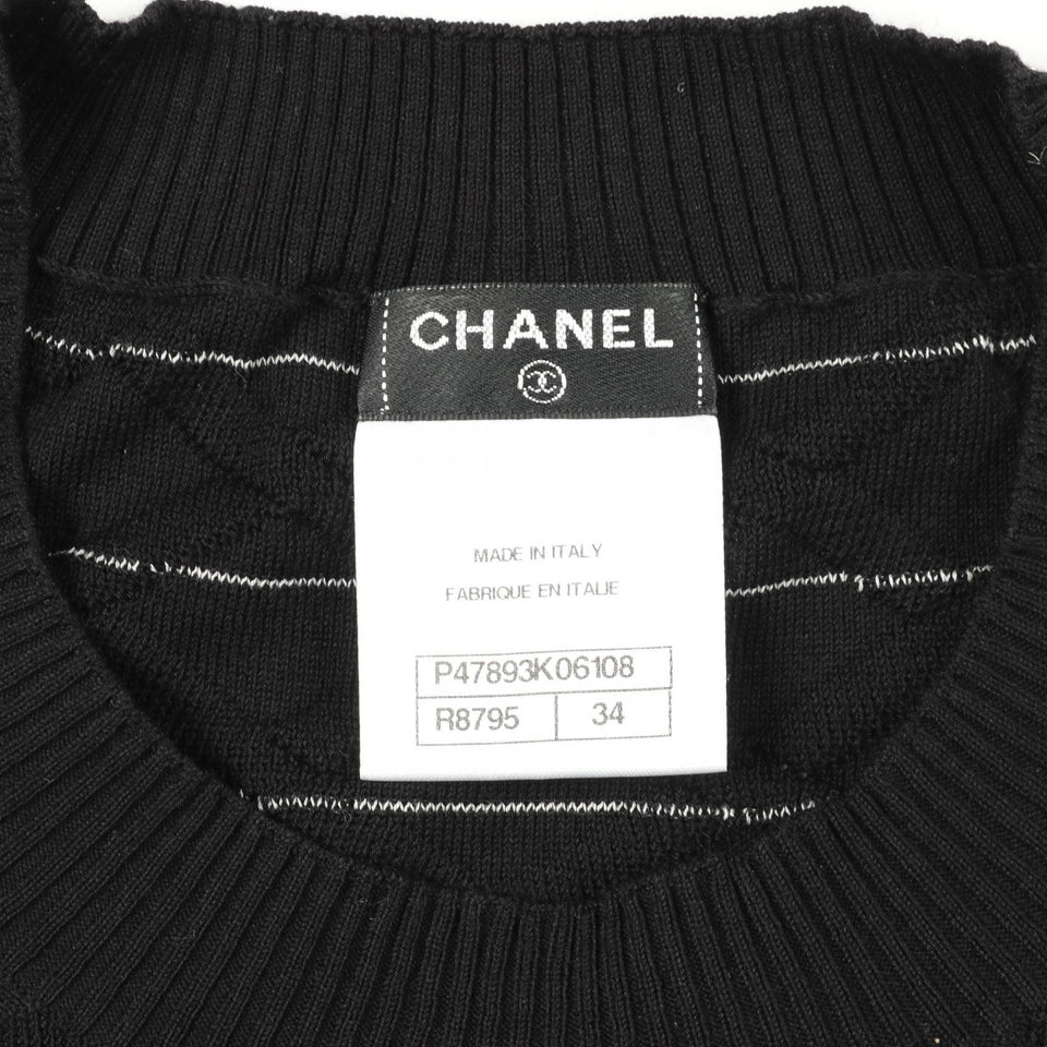 Chanel Coco Mark Cotton Knit Top