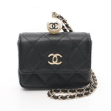Chanel Matelasse Chain Flap Coin Purse Leather Coin Case