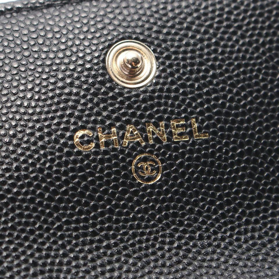Chanel Matelasse Chain Flap Coin Purse Leather Coin Case