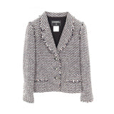 Chanel Coco Mark Button Silk Cotton Rayon Tweed Outerwear