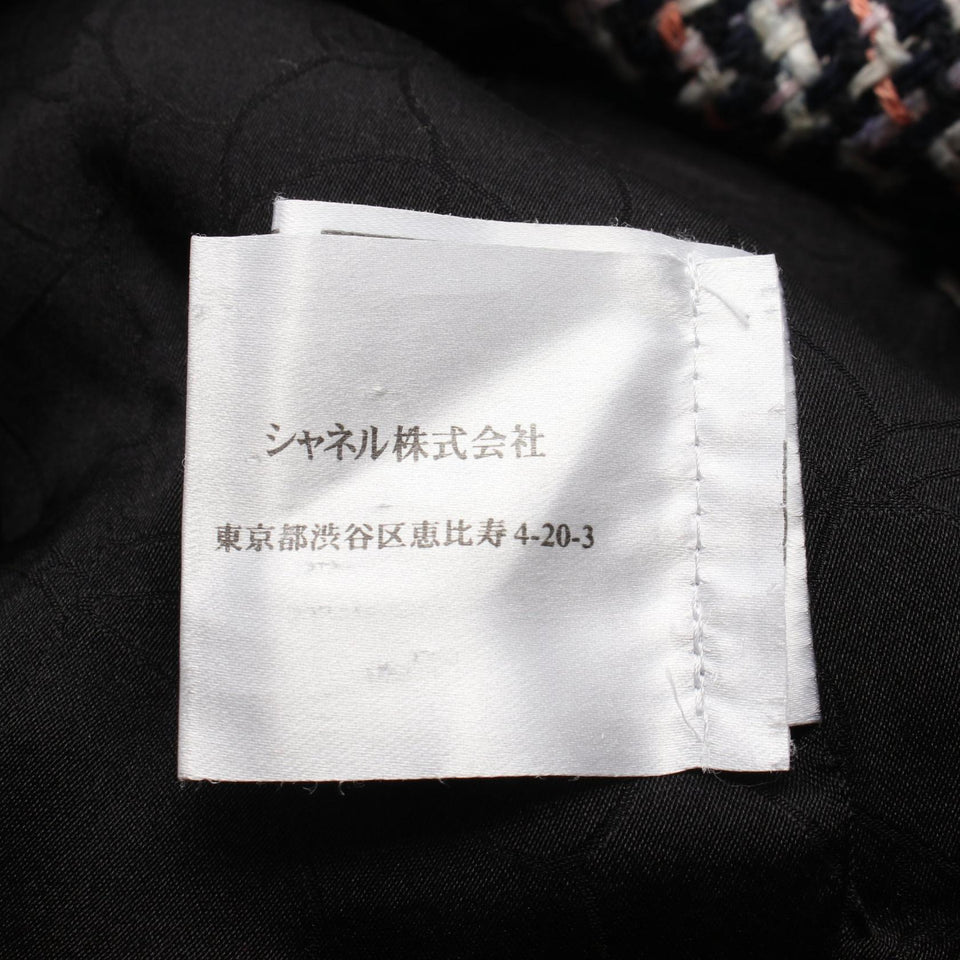 Chanel Coco Mark Button Silk Cotton Rayon Tweed Outerwear